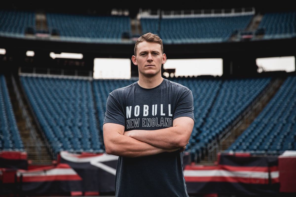 Nobull New England Men\'s T Shirts Navy | Australia (RU8750)